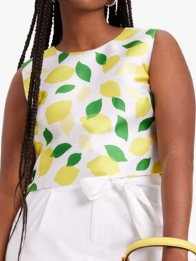 kate spade Yellow & Green Lemon Toss Sleeveless Shell Top